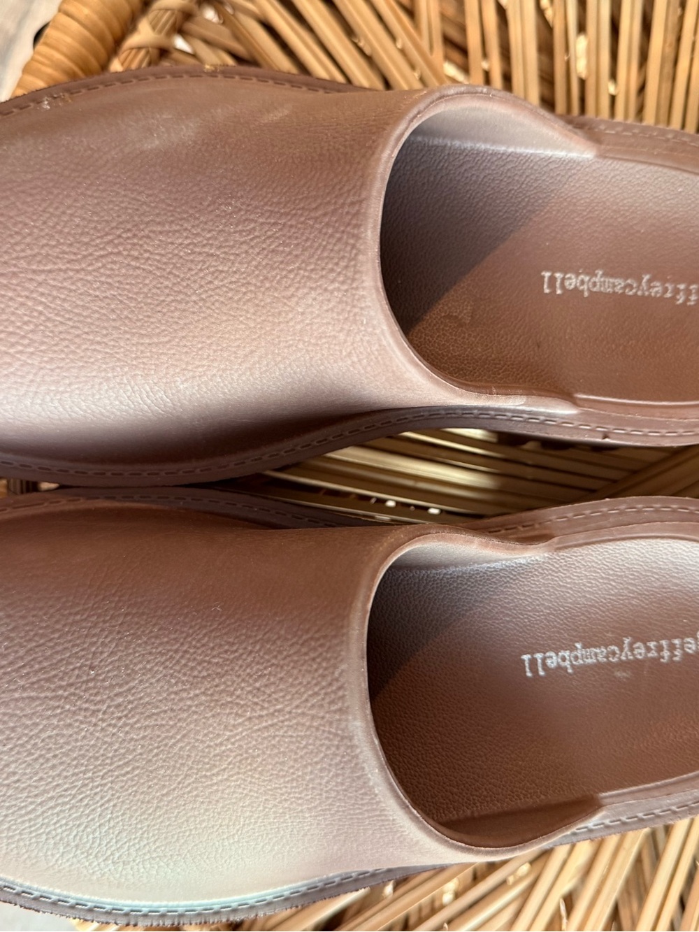 Jeffrey Campbell Brown Rubber Slide Mules